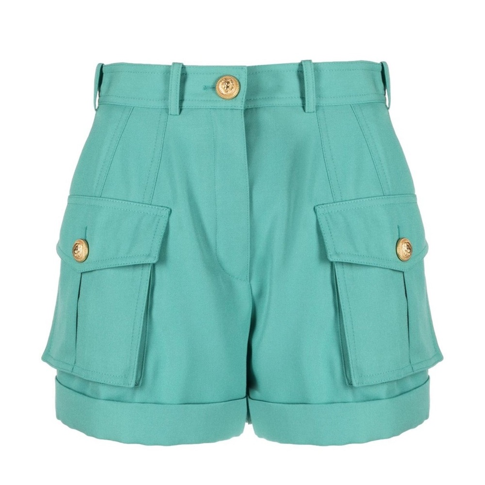Balmain
HighWaisted Wool Cargo Shorts
Aqua Green, Size - 38 (6)